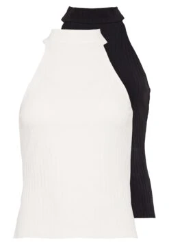 Even&Odd 2 PackTopOff-White/Black Donna T-shirt E Top EV421D1BG-A11