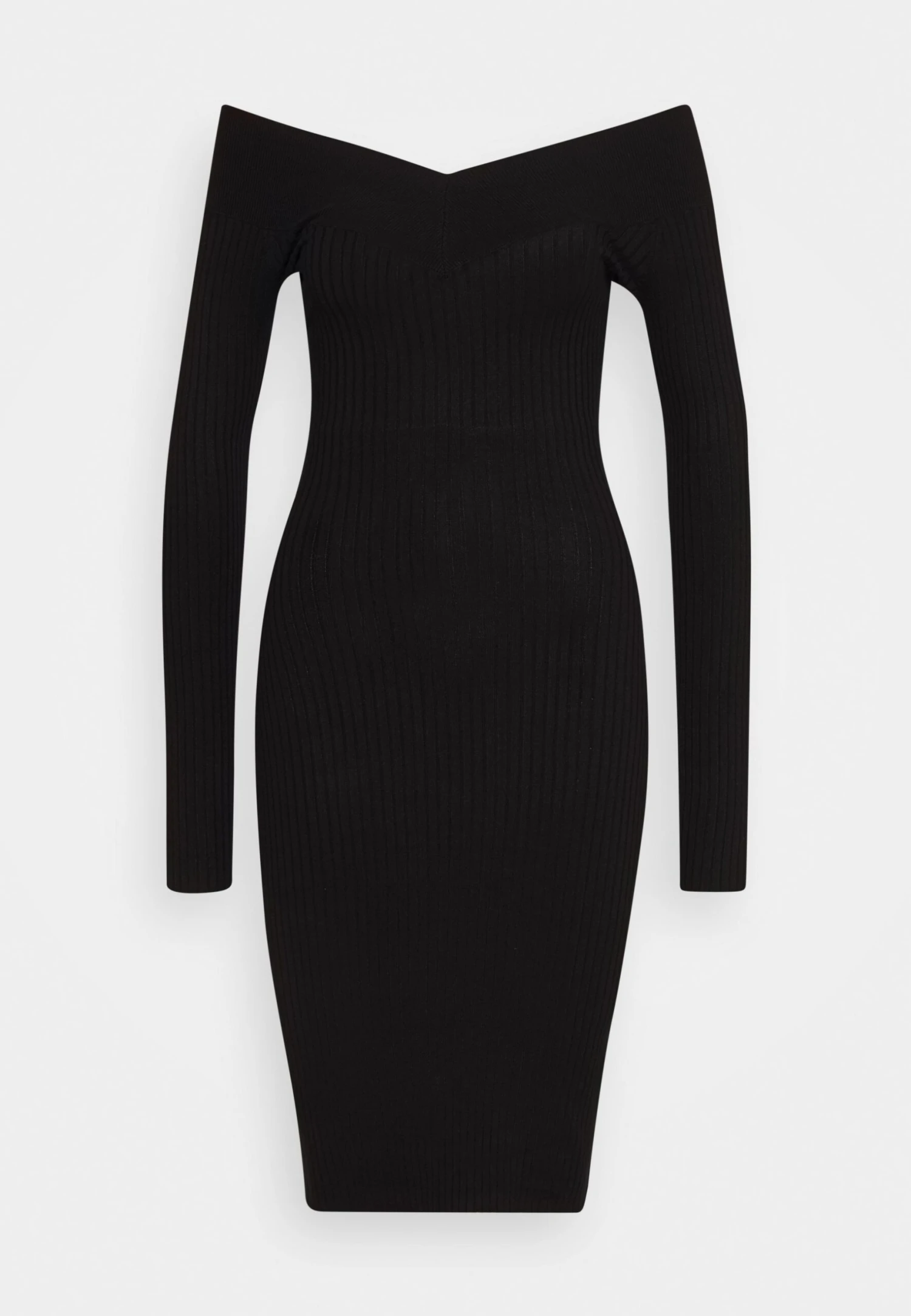 V Ausschnitt Ripp Mini Bodycon StrickkleidTubinoBlack Donna Vestiti EVF21C01P-Q11 7 V Ausschnitt Ripp Mini Bodycon StrickkleidTubinoBlack Donna Vestiti EVF21C01P-Q11 - immagine 5