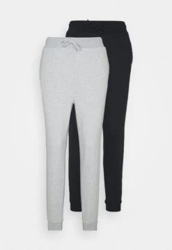 Even&Odd 2Er PackSlim Fit JoggersPantaloni SportiviMottled Light Grey/Black Donna Pantaloni EV421A08U-C11