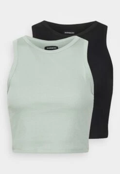 2 PackTopBlack/Green Donna T-shirt E Top EVF21D01W-Q12 -Even&Odd 253a39201c074abcbf79459912cf2d37