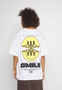 Even&Odd Cut SmileT-Shirt Con StampaWhite Donna T-shirt E Top EV421D257-A11