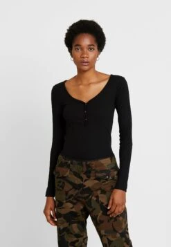 Even&Odd Maglietta A Manica LungaBlack Donna T-shirt E Top EV421D1BE-Q11