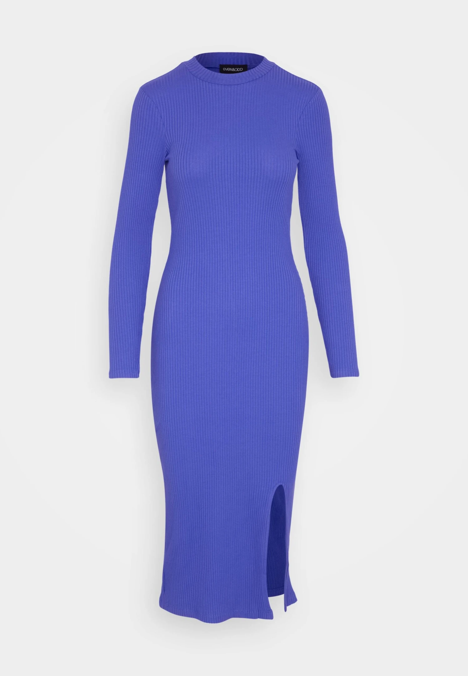 Even&Odd Circ Long Sleeves Midi High Slit Dress - Abito In Maglia - Blue 7 Even&Odd Circ Long Sleeves Midi High Slit Dress - Abito In Maglia - Blue - immagine 5
