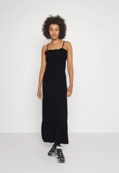 Even&Odd Maxi Dress Tiered Skirt- Vestito Lungo - Black