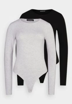 2 PackMaglietta A Manica LungaBlack/Mottled Light Grey Donna T-shirt E Top EVI21D026-Q11 -Even&Odd 4c2d8266f42d40c8adfa3dd1f37d992f