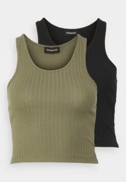 Even&Odd 2 PackTopBlack/Khaki Donna T-shirt E Top EV421D233-Q11 -Even&Odd 5b663e8329154662b5495021d23daeab