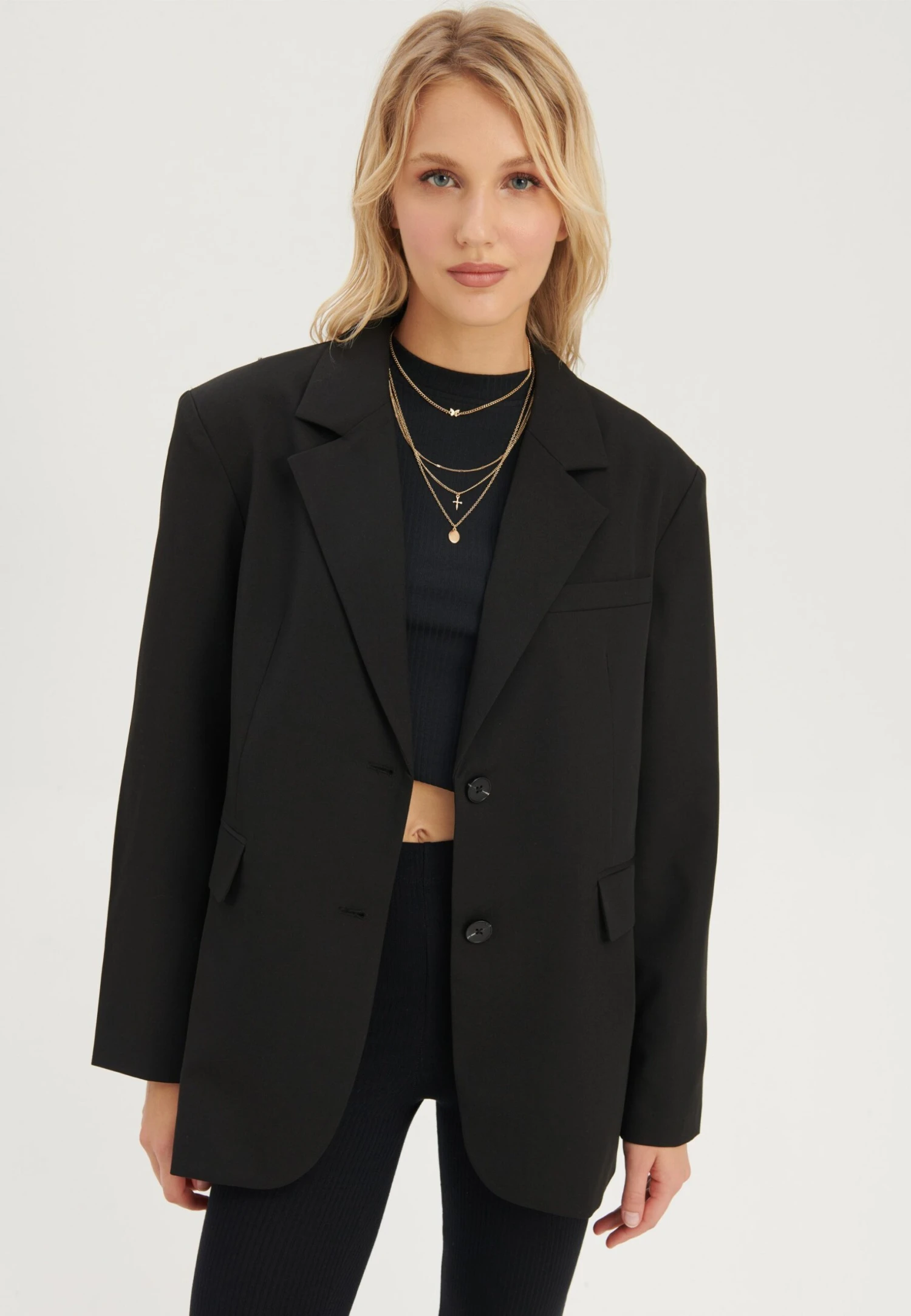 Even&Odd Oversize KurzmantelGiacca LeggeraBlack Donna Giacche E Blazer EV421U03H-Q11 6 Even&Odd Oversize KurzmantelGiacca LeggeraBlack Donna Giacche E Blazer EV421U03H-Q11 - immagine 4