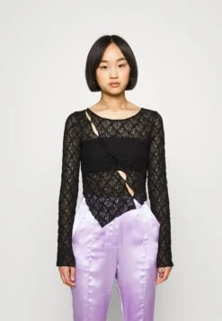 Maglietta A Manica LungaBlack Donna T-shirt E Top EVF21D050-Q11