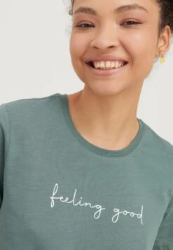 Even&Odd 2 PackT-Shirt Con StampaTeal/Black Donna T-shirt E Top EV421D25W-P11 -Even&Odd b325f03f15d5406a9ca114c191b00e60