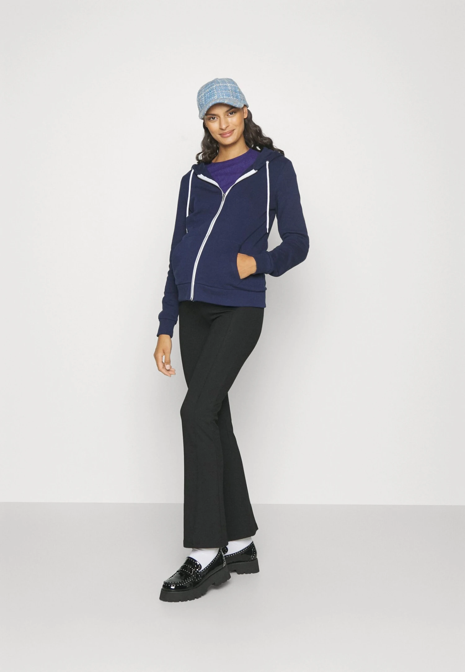 Felpa Con ZipDark Blue Donna Felpe EVO29J002-K11 4 Felpa Con ZipDark Blue Donna Felpe EVO29J002-K11 - immagine 2