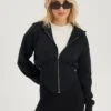 Even&Odd Felpa Con ZipBlack Donna Felpe EV421J0DG-Q11 -Even&Odd cd0c5631250245ea854e5a38e4e01a6f
