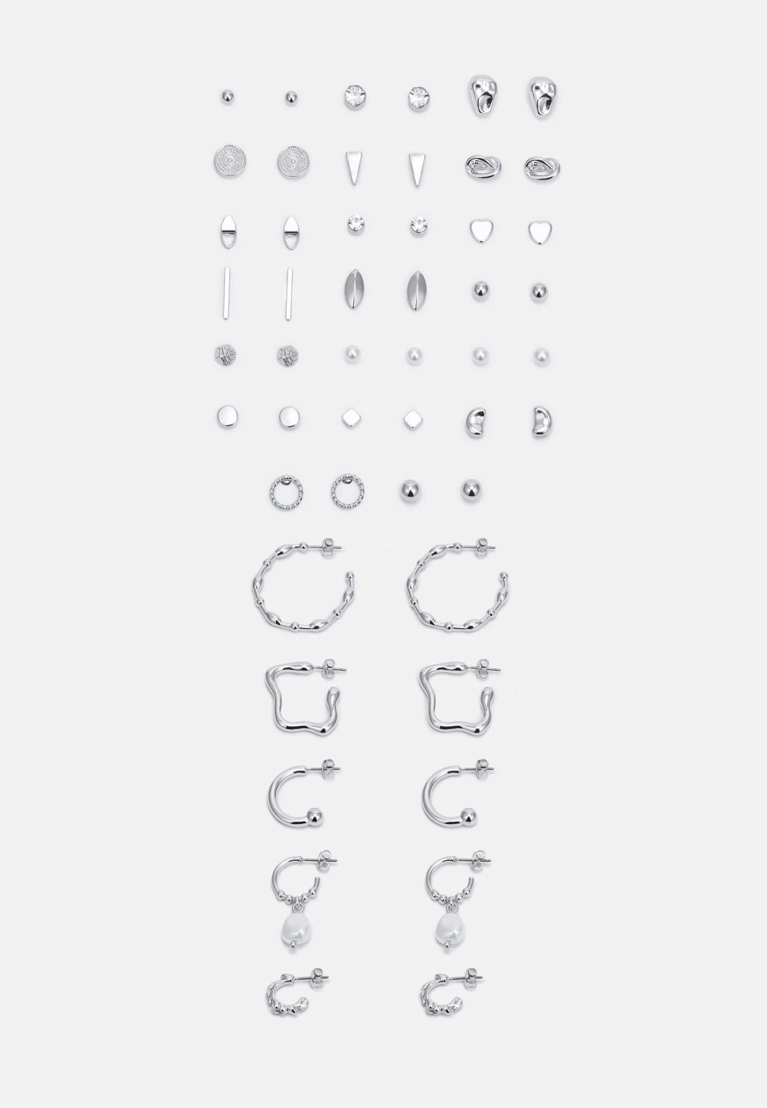 Even&Odd 25 Pack - Orecchini - Silver-Coloured 4 Even&Odd 25 Pack - Orecchini - Silver-Coloured - immagine 2